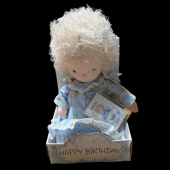 Vintage TY Happy Birthday Angeline Plush Beanie Bag - Picture 1 of 5